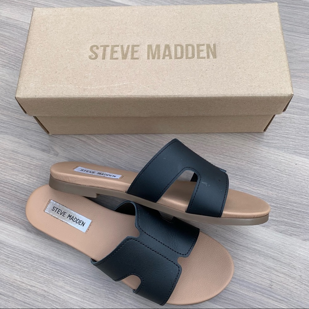 Steve Madden Hoku Black Sandal 8.5